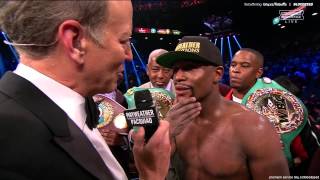 Mayweather vs Pacquiao Post Fight Interview in HD [upl. by Ahsiak]