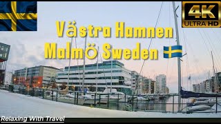 Relaxing drive Västra Hamnen Malmö Sweden ASMR 4k HDR 60fps [upl. by Fellner386]