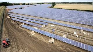 Marston Solar Farm 6 week contruction Timelapse video Lightsource bp [upl. by Irrej]