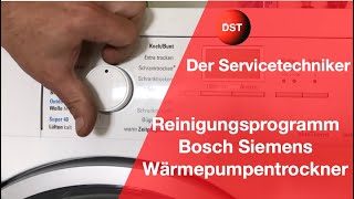 Reinigungsprogramm Wärmepumpentrockner Bosch Siemens  So geht es [upl. by Hatnamas]