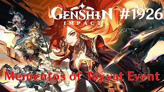 Genshin Impact Walkthrough Part 1926  Mementos of Teyvat Event No Commentary [upl. by Mannie]