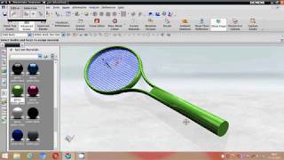 Nx Tennis bat surface design complete tutorial with rendering [upl. by Aretina599]