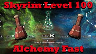 Skyrim  Level 100 Alchemy Fast [upl. by Fredela]