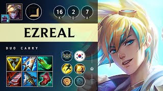 Ezreal ADC vs Lucian Legendary  KR Challenger Patch 1421 [upl. by Acinehs]