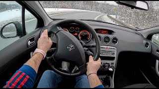 2009 Peugeot 308 16 VTi 120 HP 0100 POV Test Drive 1558 Joe Black [upl. by Nosneb82]