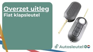 Fiat 3 knops klapsleutel elektronica overzetten  Replace a Fiat flip key cover  Autosleutelnl [upl. by Nhguavahs]