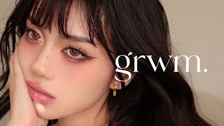 Sleepy Mocha Makeup 🧦 grwm [upl. by Ciprian]