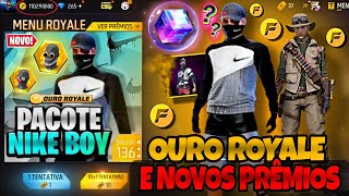 URGENTE OURO ROYALE DA ATUALIZAÇÃO NOVOS PRÊMIOS 2° CUBO GRÁTIS AVENTUREIR NOVIDADES FREE FIRE [upl. by Nivla]