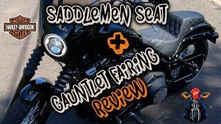 2019 Softail Street bob  1st impressions Saddlemen step up seat amp Gauntlet fairing [upl. by Ahsimaj]