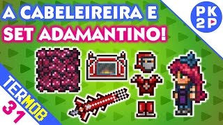 NPC Estilista Cabeleireira e Itens de Adamantino • Terraria Mobile 31 [upl. by Laurence]