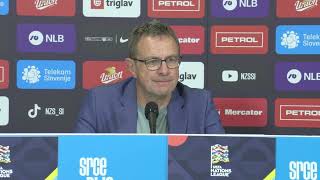 Pressekonferenz von ÖFBTeamchef Ralf Rangnick nach dem Nations LeagueSpiel in Slowenien [upl. by Amalea]