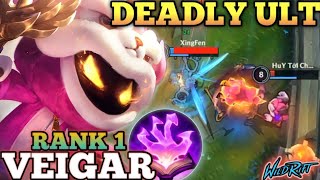 VEIGAR ONE SHOT ULT ONLY NEW META BUILD  QUADRA  TOP 1 GLOBAL VEIGAR BY Huy Tới Chơii  WILD RIFT [upl. by Chura]