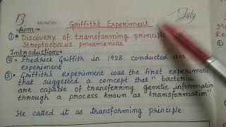 Griffiths Experiment of Transforming principle [upl. by Vtehsta]