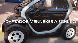 Adaptador schuko a tipo 2 menneke Renault twizy [upl. by Tlaw]