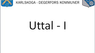 Uttal – I  Vuxnas lärande Karlskoga Degerfors [upl. by Eatnohs]