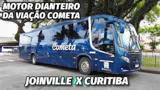 VIAJEI de VIAÇÃO COMETA de JOINVILLE para CURITIBA MOTOR DIANTEIRO a SERVIÇO DA CATARINENSE [upl. by Niatirb]