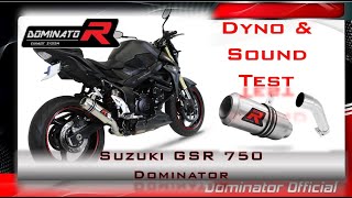 SUZUKI GSR 750 💥 Dyno amp Glowing 🔥Pure Sound 🔊 Stock vs Dominator 🎧HQ 🇵🇱 ⚡Exhaust Compilations [upl. by Imef]