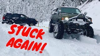 Snow Wheeling Stuck Fest  Toyota and GX470 Lexus Oregon Cascades snow wheeling season 20182019 [upl. by Romilda]