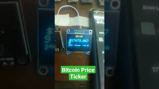 Cryptocurrency Price Ticker  Bitcoin ticker cryptocurrency crypto arduino arduinoproject [upl. by Anaizit]