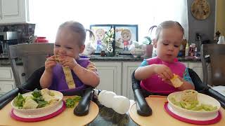 Twins try harvest snaps [upl. by Lipman]