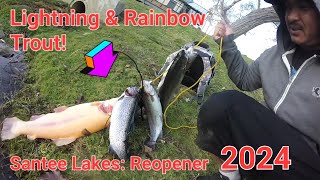 Santee Lakes Trout Reopener 2024 Bfs fishing Lightning and Rainbow Trout [upl. by Strohben]