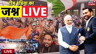 Team India Victory Parade Mumbai Wankhede Live T20 World Cup 2024  Rohit Sharma  PM Modi  Virat [upl. by Dnalro]