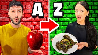 Eating in Alphabetical Order for 24 HOURS A to Z Food Challenge [upl. by Steck974]