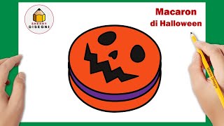 Come disegnare un macaron di Halloween  Disegni di Halloween [upl. by Quintessa]