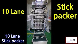 10 lane Sachet Stick packing machine for liquids [upl. by Eldnik]