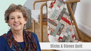 How to Make a Sticks and Stones Quilt  Free Quilting Tutorial [upl. by Eeclehc]