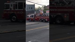 FDNY Ladder 140 returning to Ridgewood Queens NY [upl. by Isidoro]