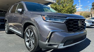 2024 Honda Pilot Elite  Modern Steel Metallic  Brown Interior  Walkaround [upl. by Parry]