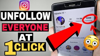 How to UNFOLLOW Everyone on INSTAGRAM At ONCE 2020 IN HINDI  2020 BEST UNFOLLOWER APP🔥🔥 [upl. by Eima]