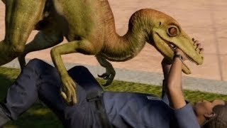 Jurassic World Evolution  Troodon amp Velociraptor Breakout amp Fight 1080p 60FPS [upl. by Ahsait]