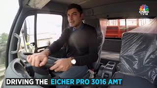 Eicher Pro 3016 Indias first AMT truck’s test drive by Areeb Sherwani from CNBC TV18 [upl. by Eussoj]