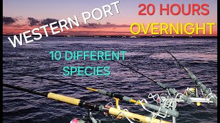 WESTERN PORT FISHING  20 HOURS  OVERNIGHT  10 DIFFERENT SPECIES fishing westernport snapper [upl. by Veneaux]