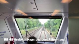 RB 48 Gruiten  Solingen Hbf aus dem Führerhaus [upl. by Ainalem484]