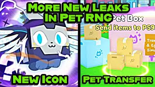 😱 PET TRANSFER PET RNG GAME ICON AND MORE  NEW LEAKS IN PET SIMULATOR 99 RNG [upl. by Annot]