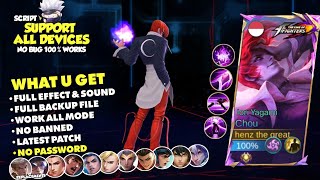 NEW Script Skin Chou KOF Iori Yagami No Password  Full Effect amp Sound With Logo  Latest Patch [upl. by Piselli]