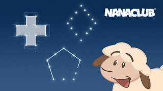 Dormir bajo las estrellas ✨Nanaclub✨  Constelaciones de formas PARA NIÑOS [upl. by Larrisa]