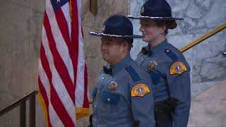 Washington State Patrol 118th Trooper Basic Training Class Receives Commission Cards [upl. by Westberg]