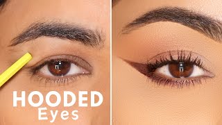 How To Large Wing Eyeliner on HOODED Eyes [upl. by Bent]