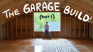 i built my dream garage with studio loft attached  GARAGE BUILD PART 1  DIY DANIE [upl. by Ralat44]