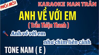 Karaoke Anh Về Với Em Tone Nam  Nam Trân [upl. by Ume]