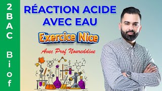 2BAC Biof  Réaction Acide avec Eau Exercice  Correction  avec Prof Noureddine [upl. by Amelita]