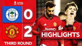 Dalot amp Fernandes Send United Through  Wigan 02 Manchester United  Emirates FA Cup 202324 [upl. by Nagle]