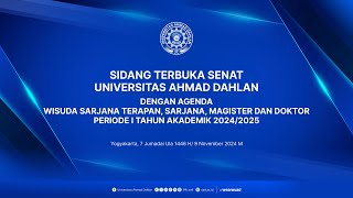 WISUDA SARJANA TERAPAN SARJANA MAGISTER DAN DOKTOR PERIODE I TAHUN AKADEMIK 20242025 [upl. by Airetahs]