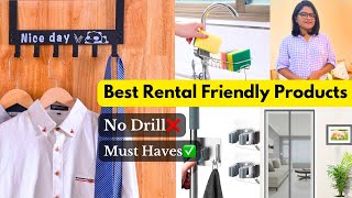 AMAZON Rental Friendly Must Haves Brilliant Home Organization Idea No Drilling Space Saving Ideas [upl. by Balcke]