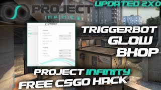 BEST FREE CSGO CHEAT PROJECTINFINITYCLOUD V20 RELEASED TRIGGER GLOW AND BHOP [upl. by Darlene946]