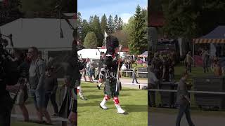 Kintore Pipe Band march off playing Bonnie Galloway during 2023 braemargathering shorts [upl. by Animsaj88]